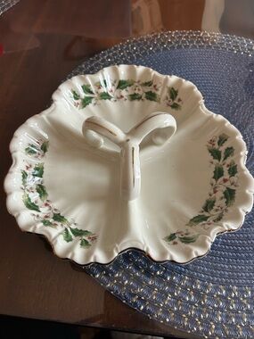 Royal Limited Holly Holiday 3 Section Relish Dish